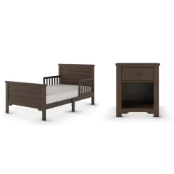 Woodland Toddler Bed, Brushed Truffle