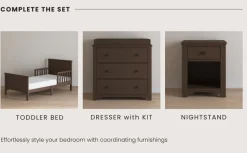Woodland Toddler Bed, Brushed Truffle