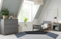 Woodland Toddler Bed, Brushed Pebble