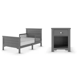 Woodland Toddler Bed, Brushed Pebble
