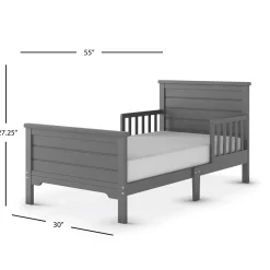 Woodland Toddler Bed, Brushed Pebble