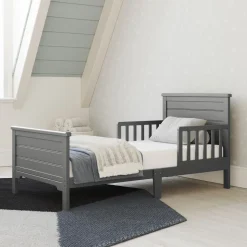 Woodland Toddler Bed, Brushed Pebble