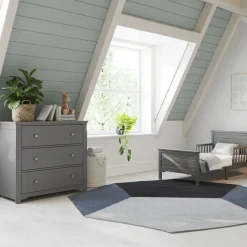 Woodland Toddler Bed, Brushed Pebble