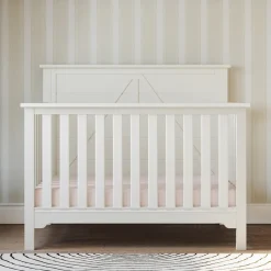 Woodland 4-in-1 Convertible Crib, Brushed Cotton