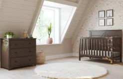 Woodland 4-in-1 Convertible Crib, Brushed Truffle